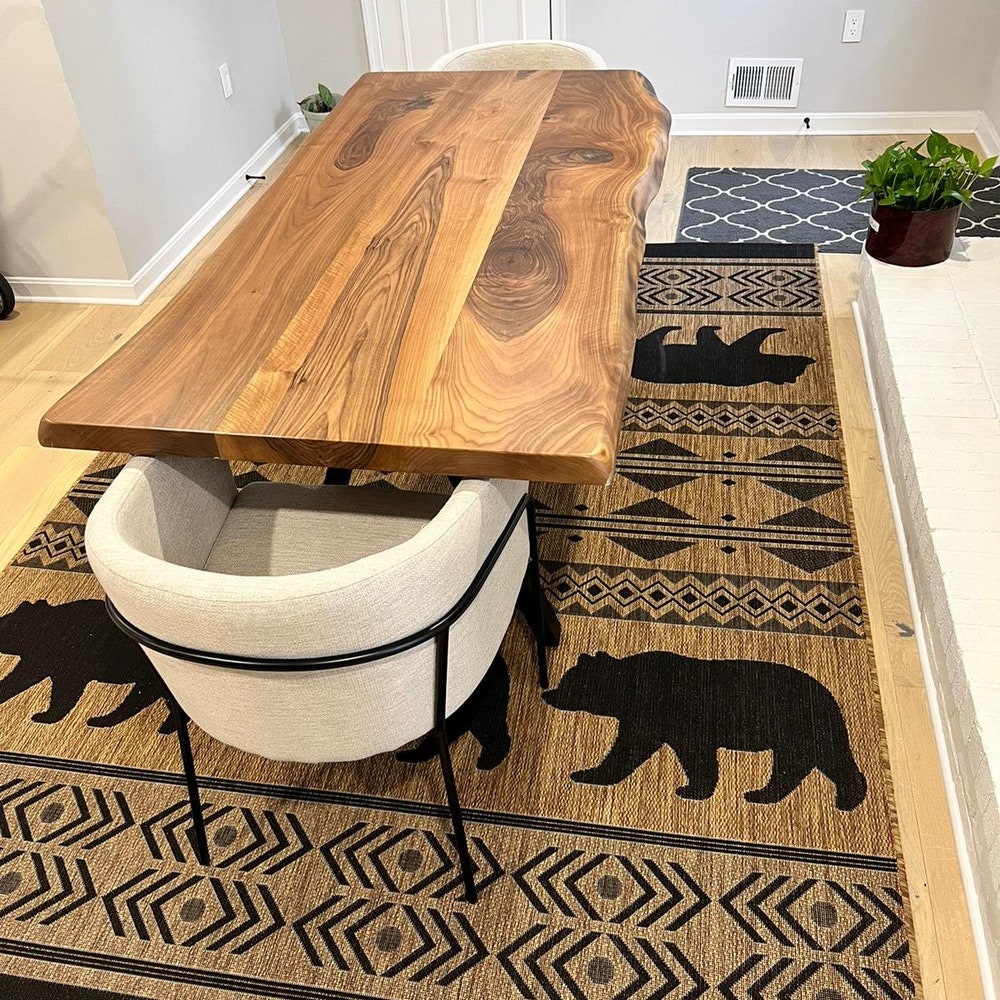 The Live Edge  Solid  Dining Table, Natural dining table, Kitchen dining table