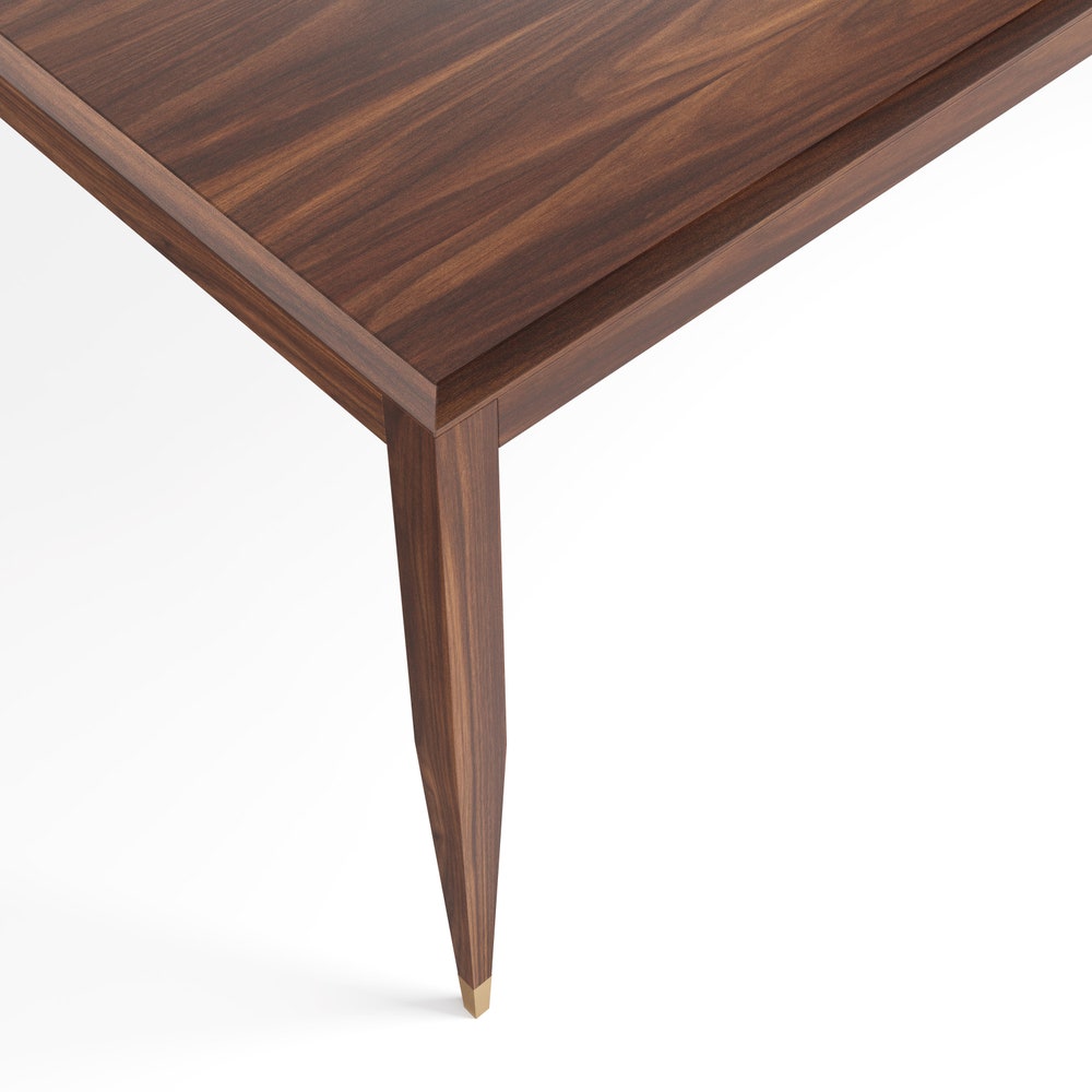 Walnut dining table, walnut kitchen table, mid century modern, scandinavian, black walnut table