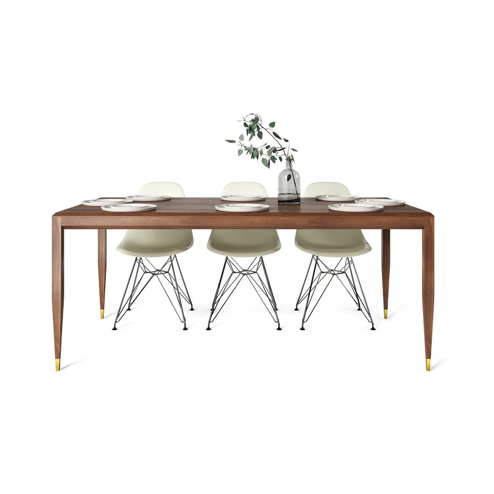 Walnut dining table, walnut kitchen table, mid century modern, scandinavian, black walnut table