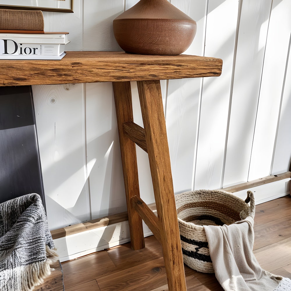 Console Table, Unique Rustic/Reclaimed Wood, Custom Farmhouse Hallway Sofa Entrway Wooden Solid Foyer Dresser Entry Table Gift for Women/Her