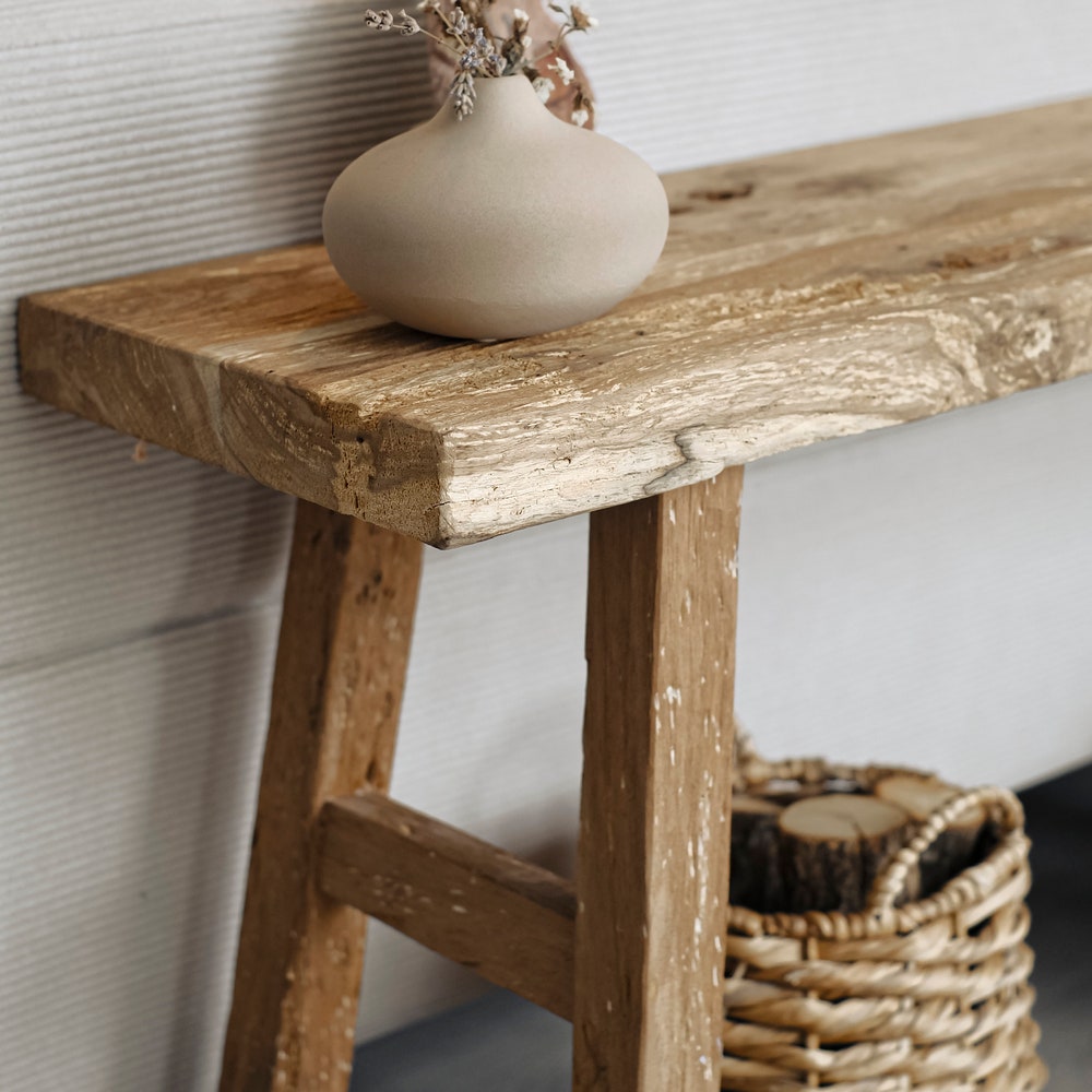 Console Table, Unique Rustic/Reclaimed Wood, Custom Farmhouse Hallway Sofa Entrway Wooden Solid Foyer Dresser Entry Table Gift for Women/Her