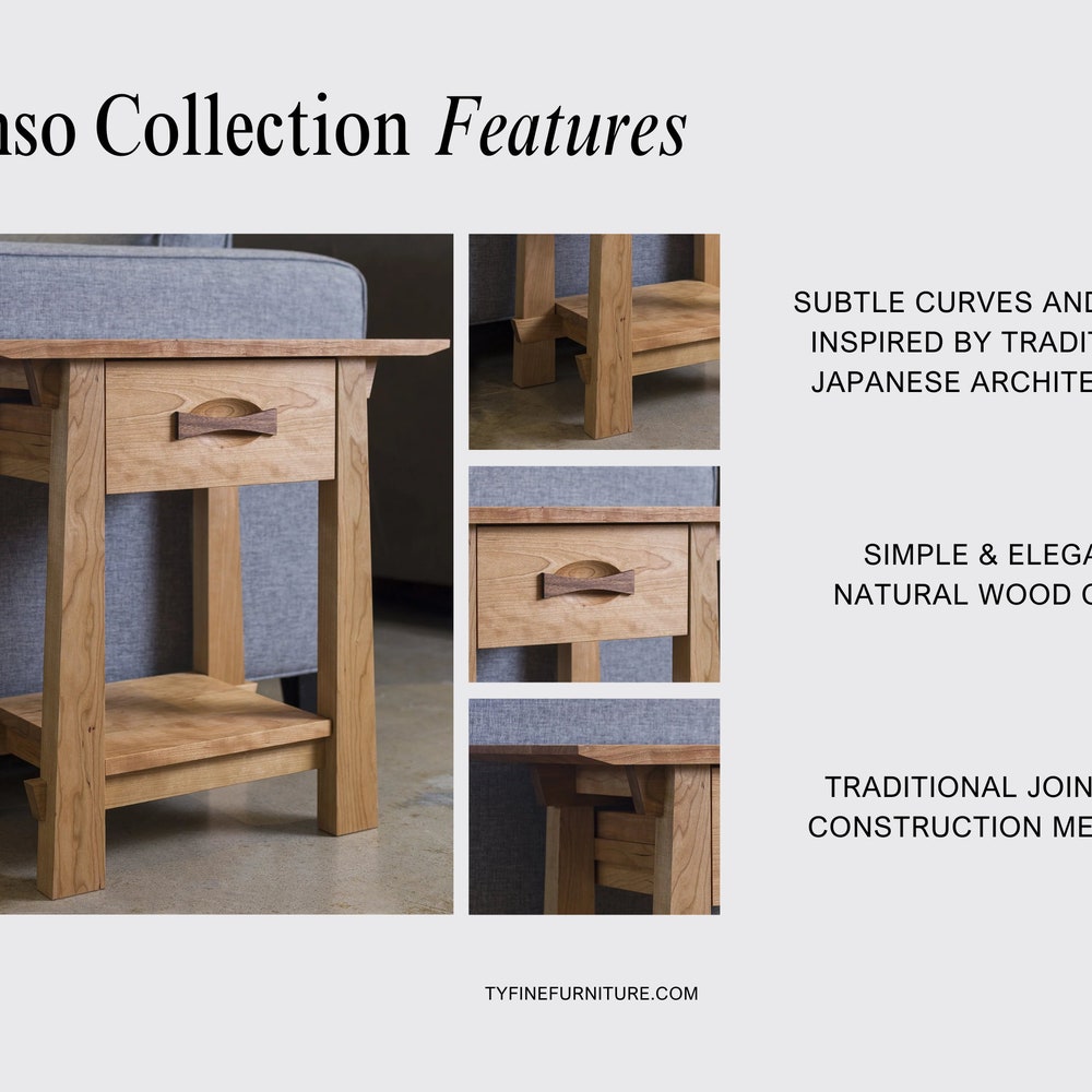 Enso Dining Table - Round Wooden Dinette - Contemporary Solid Wood Kitchen Table - Small Dining Table in Maple, Cherry, Walnut, and Oak
