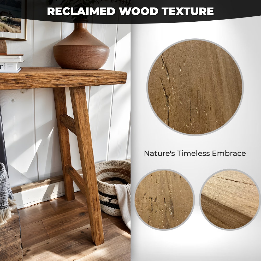Console Table, Unique Rustic/Reclaimed Wood, Custom Farmhouse Hallway Sofa Entrway Wooden Solid Foyer Dresser Entry Table Gift for Women/Her