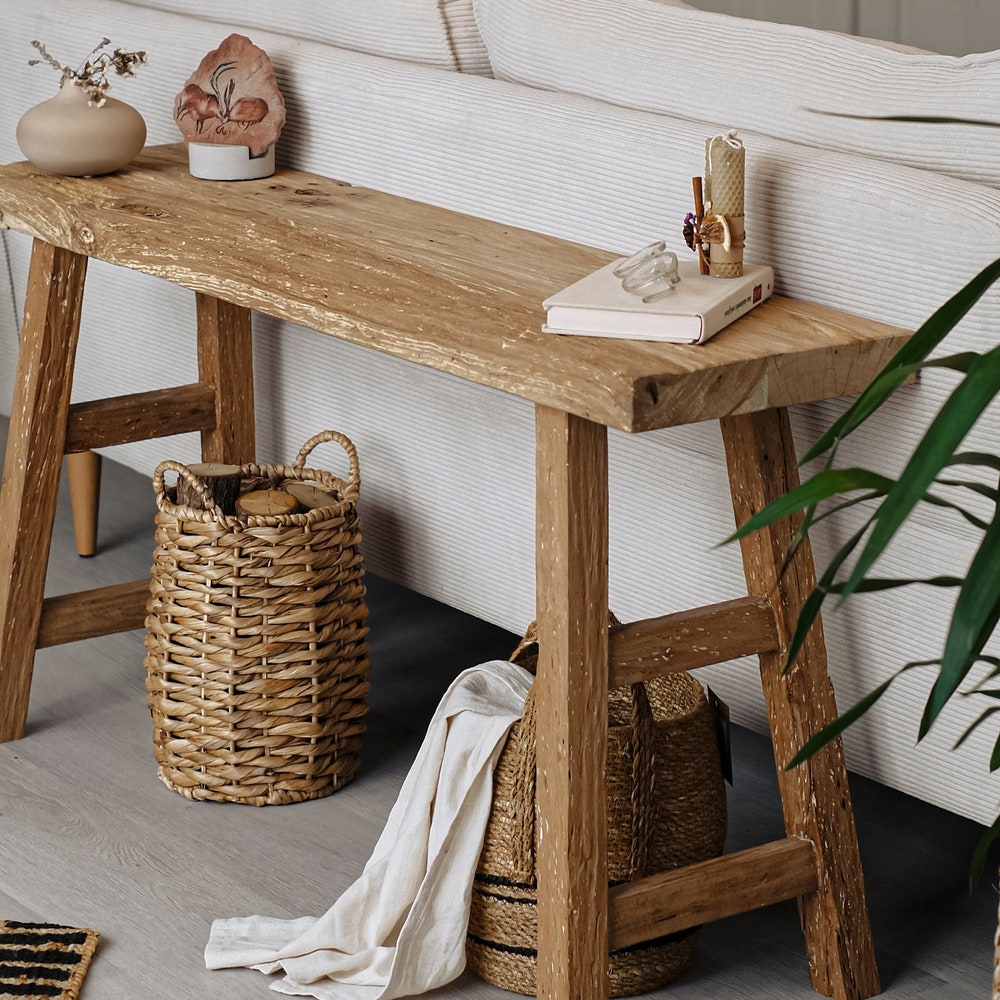Console Table, Unique Rustic/Reclaimed Wood, Custom Farmhouse Hallway Sofa Entrway Wooden Solid Foyer Dresser Entry Table Gift for Women/Her