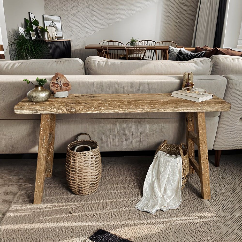 Console Table, Unique Rustic/Reclaimed Wood, Custom Farmhouse Hallway Sofa Entrway Wooden Solid Foyer Dresser Entry Table Gift for Women/Her