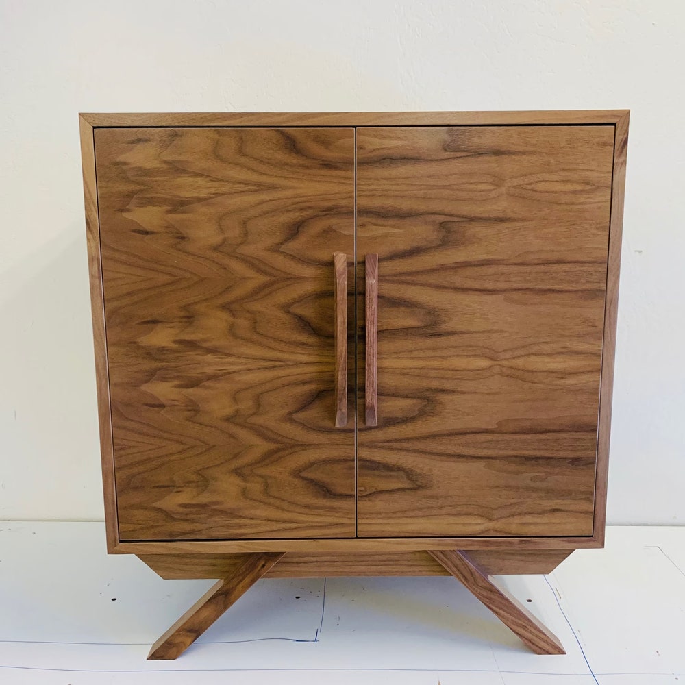24" Mid Century Bathroom Vanity Cabinet - Single Sink, 2 Doors, No Drawers - Custom to Your Unique Style - For  Home Build or Remodel