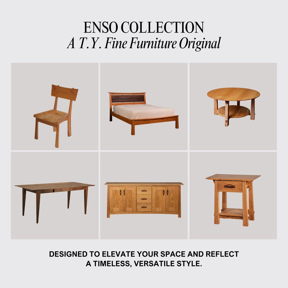 Enso Dining Table - Round Wooden Dinette - Contemporary Solid Wood Kitchen Table - Small Dining Table in Maple, Cherry, Walnut, and Oak