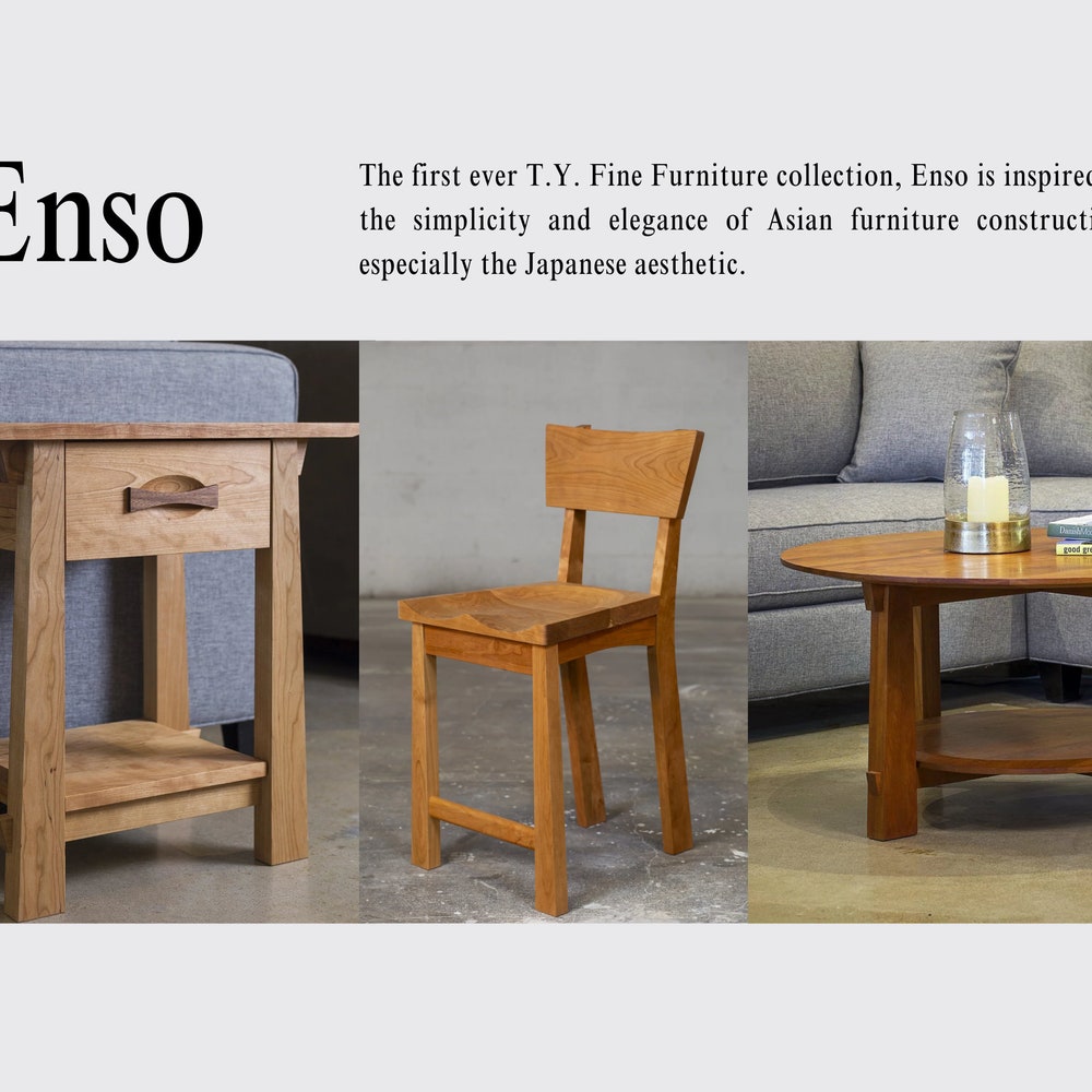 Enso Dining Table - Round Wooden Dinette - Contemporary Solid Wood Kitchen Table - Small Dining Table in Maple, Cherry, Walnut, and Oak