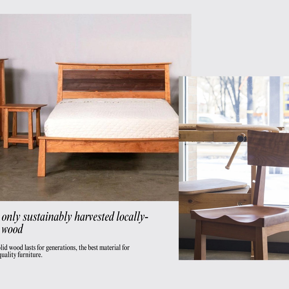 Enso Desk - Solid Wood Desk - Home Office Desk, Computer Desk - Oak, Maple, Cherry, Walnut Desk - Japanese Aesthetic