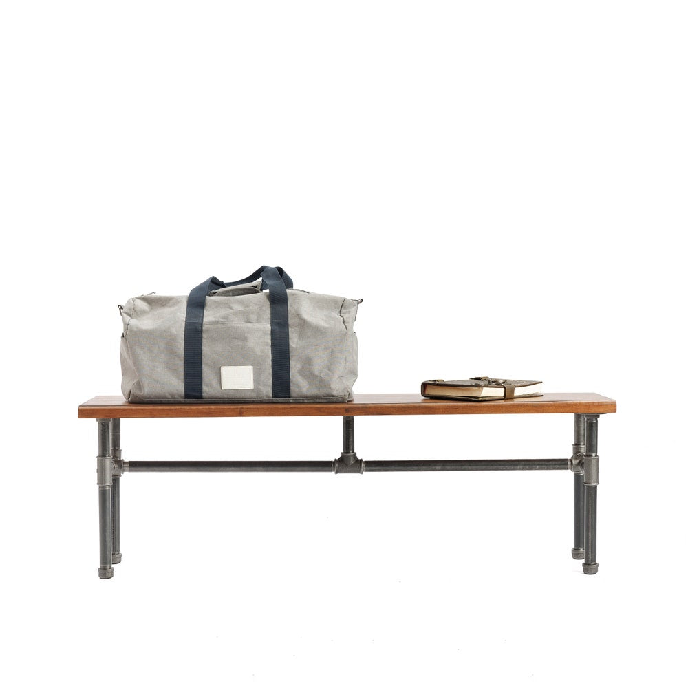 Industrial Reclaimed Wood Bench With Metal Pipe Frame
