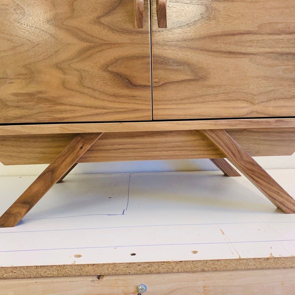 24" Mid Century Bathroom Vanity Cabinet - Single Sink, 2 Doors, No Drawers - Custom to Your Unique Style - For  Home Build or Remodel