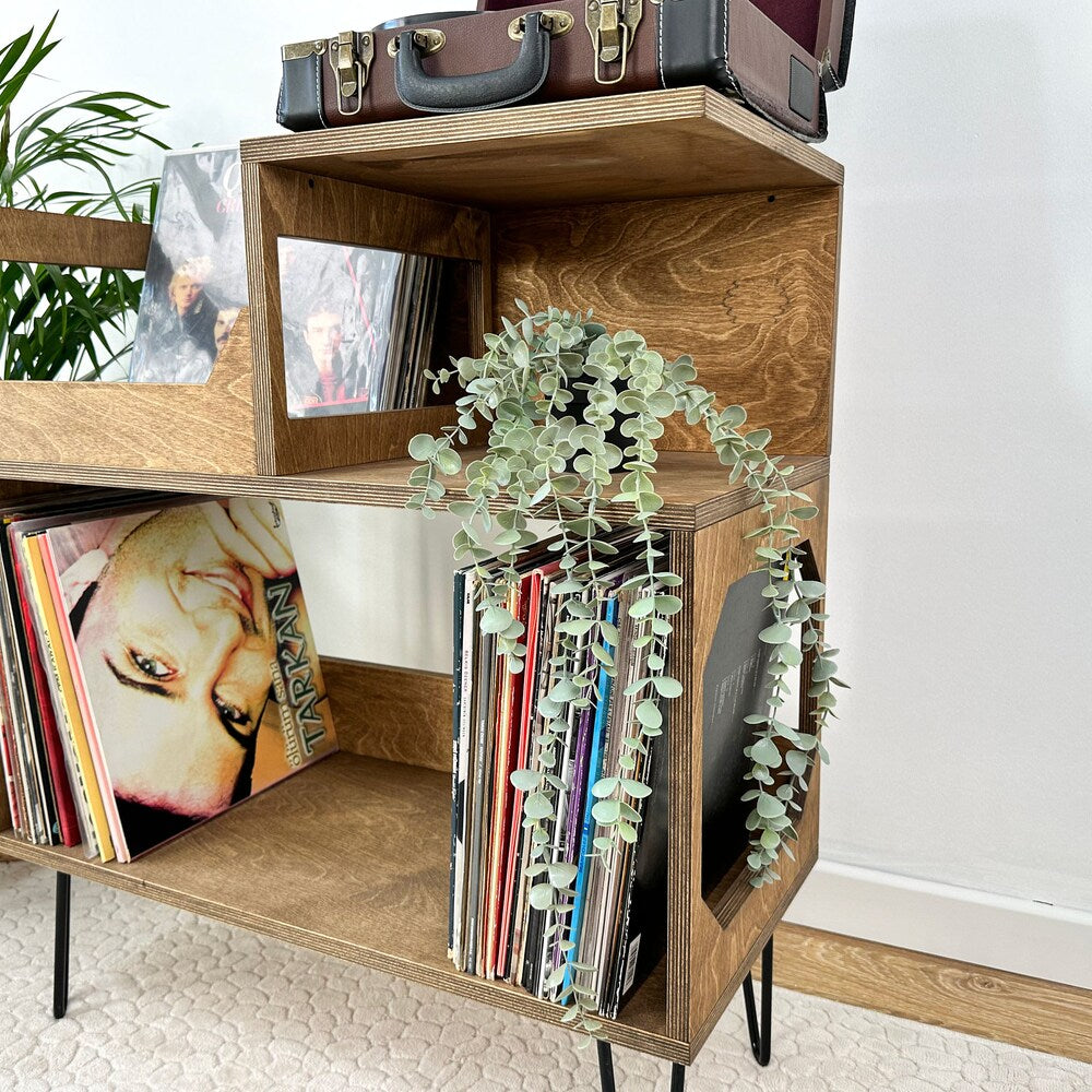 Vinyl Console, Record Player Stand, Vinyl record display, Vinyl Holder, Record Holder