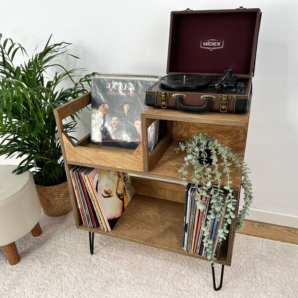 Vinyl Console, Record Player Stand, Vinyl record display, Vinyl Holder, Record Holder