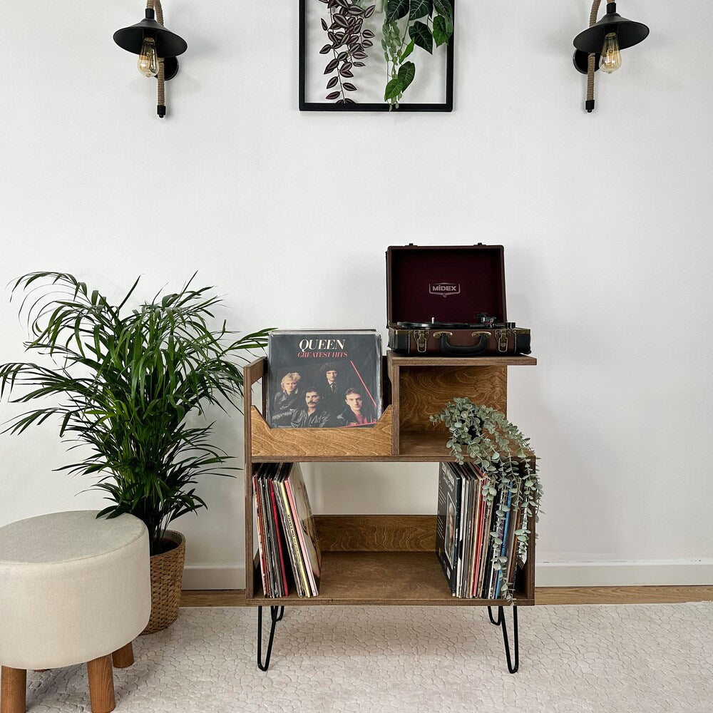Vinyl Console, Record Player Stand, Vinyl record display, Vinyl Holder, Record Holder