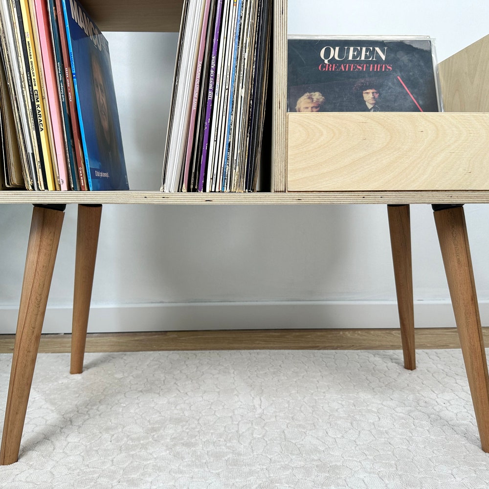 The Deluxe Vinyl Record Storage, Record Player Cabinet