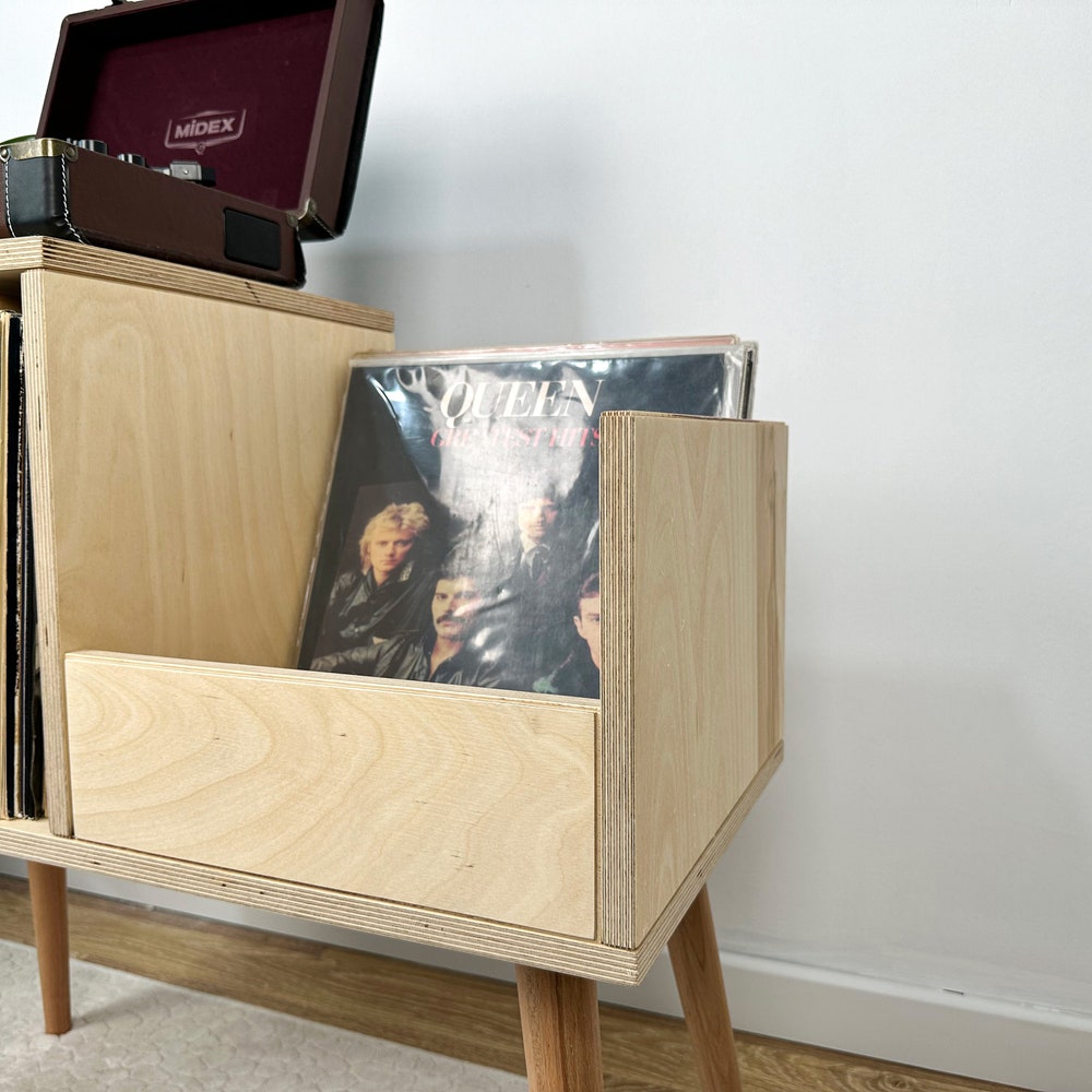 The Deluxe Vinyl Record Storage, Record Player Cabinet