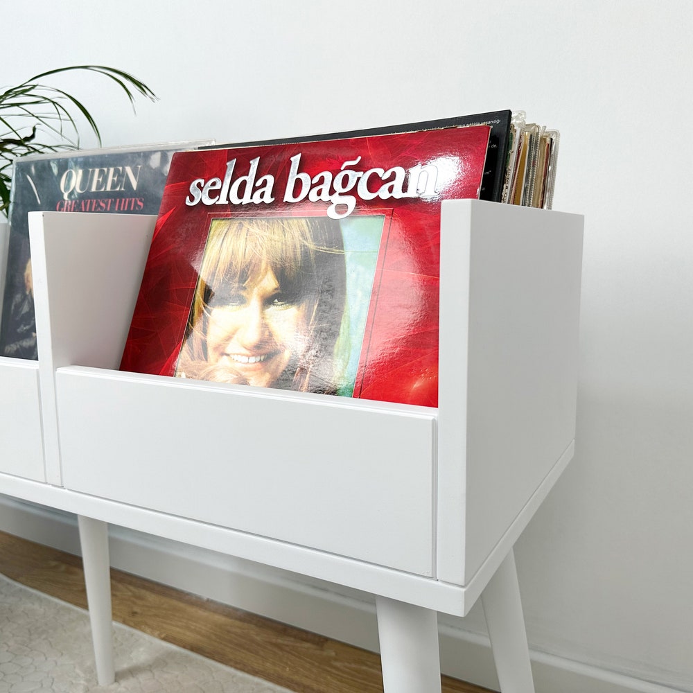 Vinyl Console, Vinyl End Table, Vinyl Display
