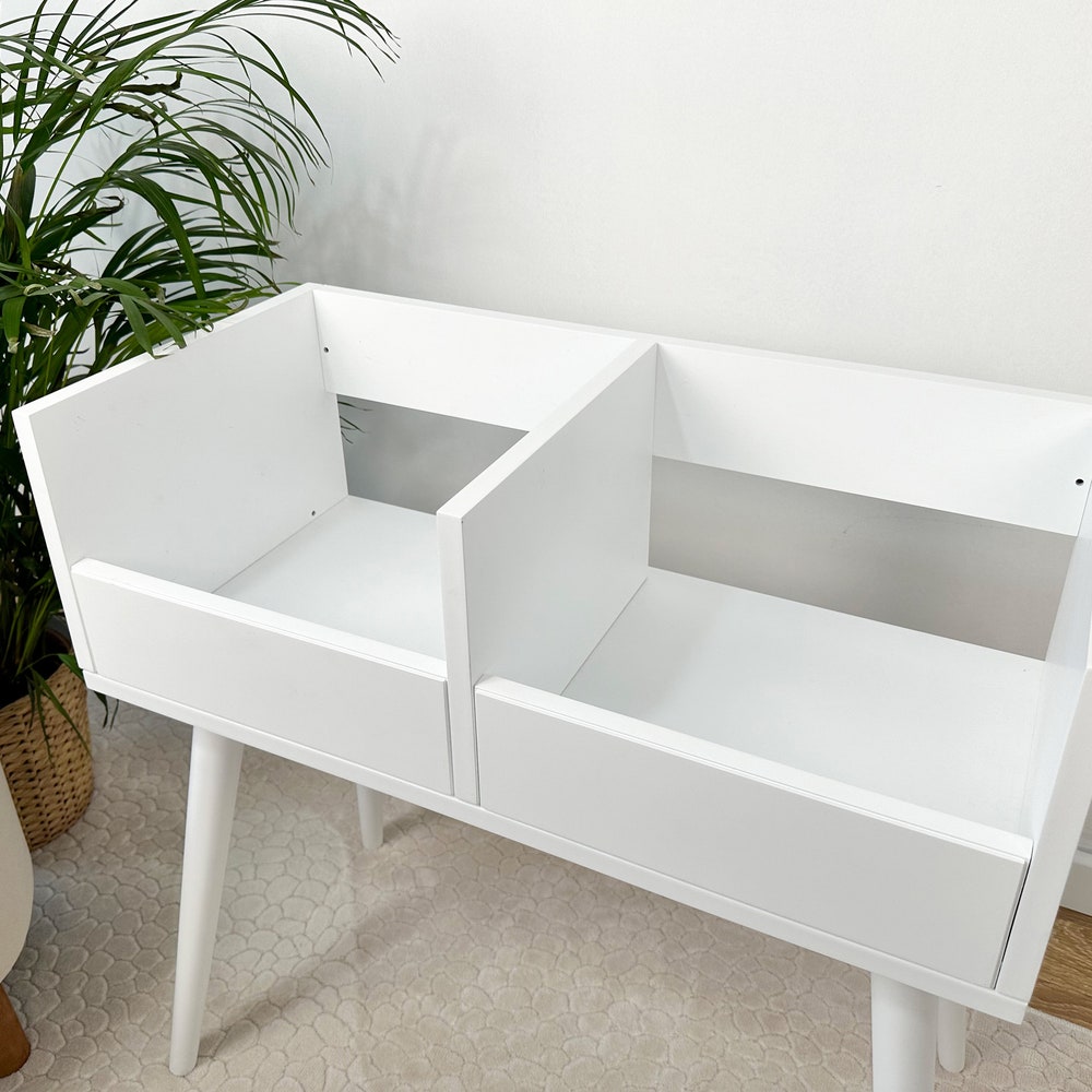 Vinyl Console, Vinyl End Table, Vinyl Display