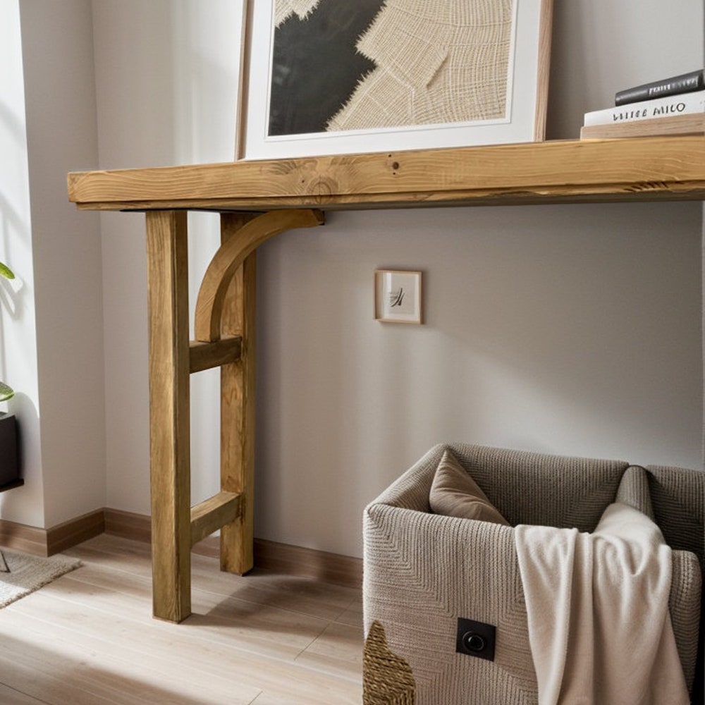 Console Table, Unique Rustic/Reclaimed Wood, Custom Farmhouse Hallway Sofa Entrway Wooden Solid Foyer Dresser Entry Table Gift for Women/Her
