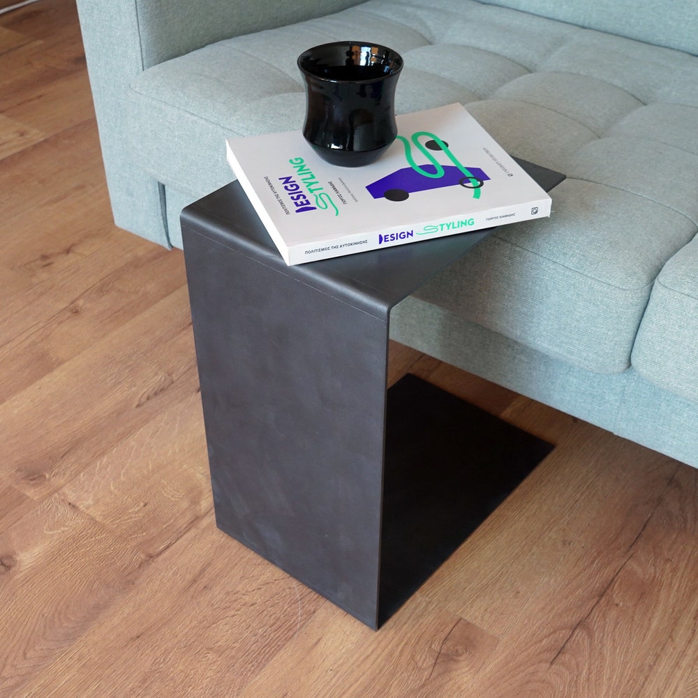 C Side Table | Metal Coffee Table | C Table | Metal Side Table | Unique Modern Coffee Table