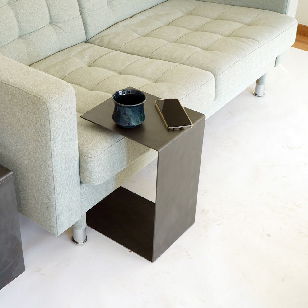 C Side Table | Metal Coffee Table | C Table | Metal Side Table | Unique Modern Coffee Table