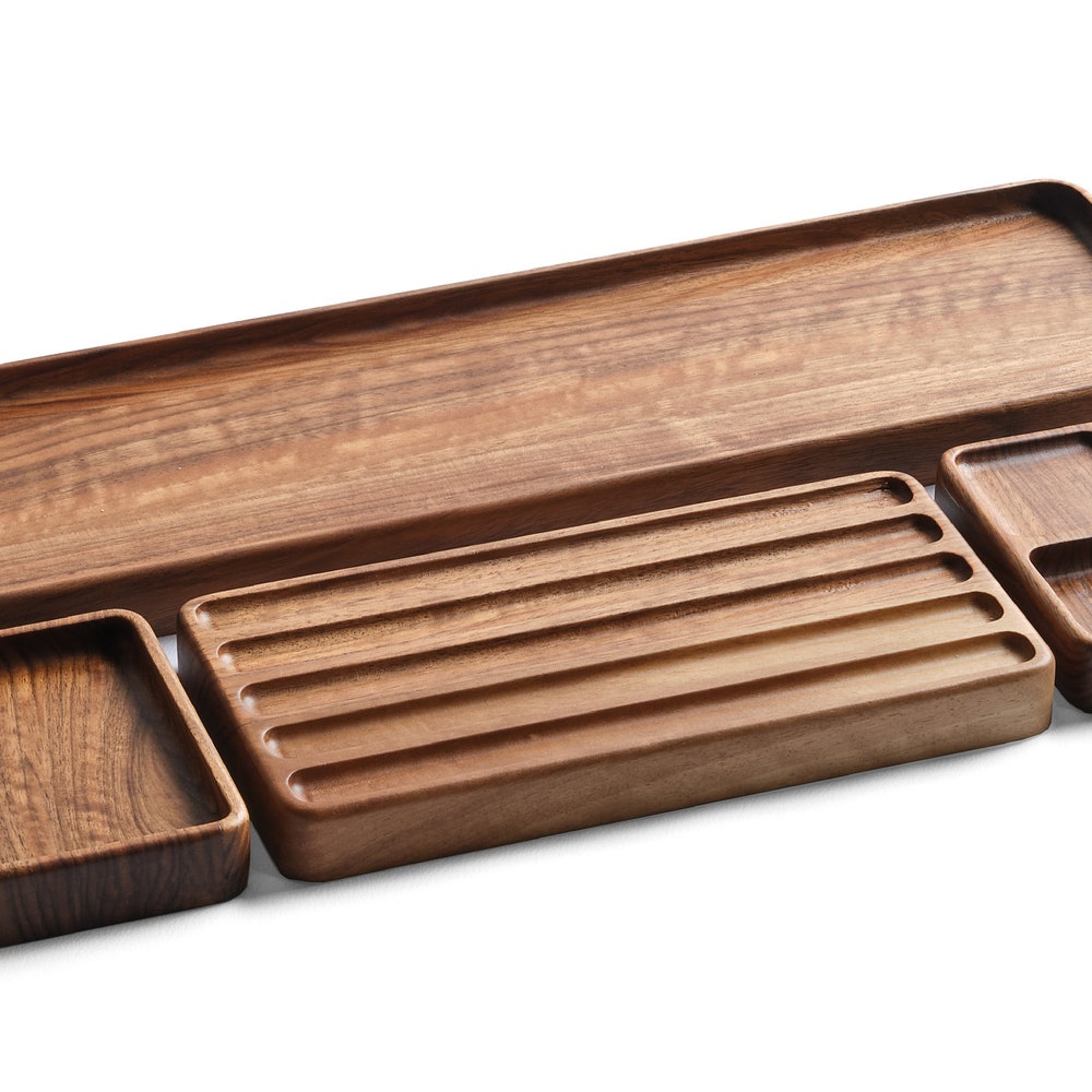 Custom Wood Desk Organizer Set with Note Tray – Personalized Wooden Office Accessories & Gift for Men, Women, Boss or Coworkers