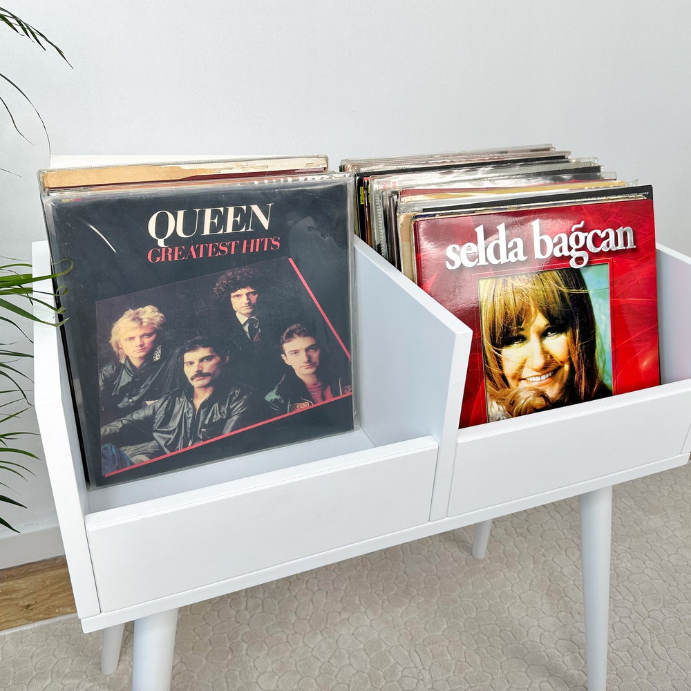 Vinyl Console, Vinyl End Table, Vinyl Display