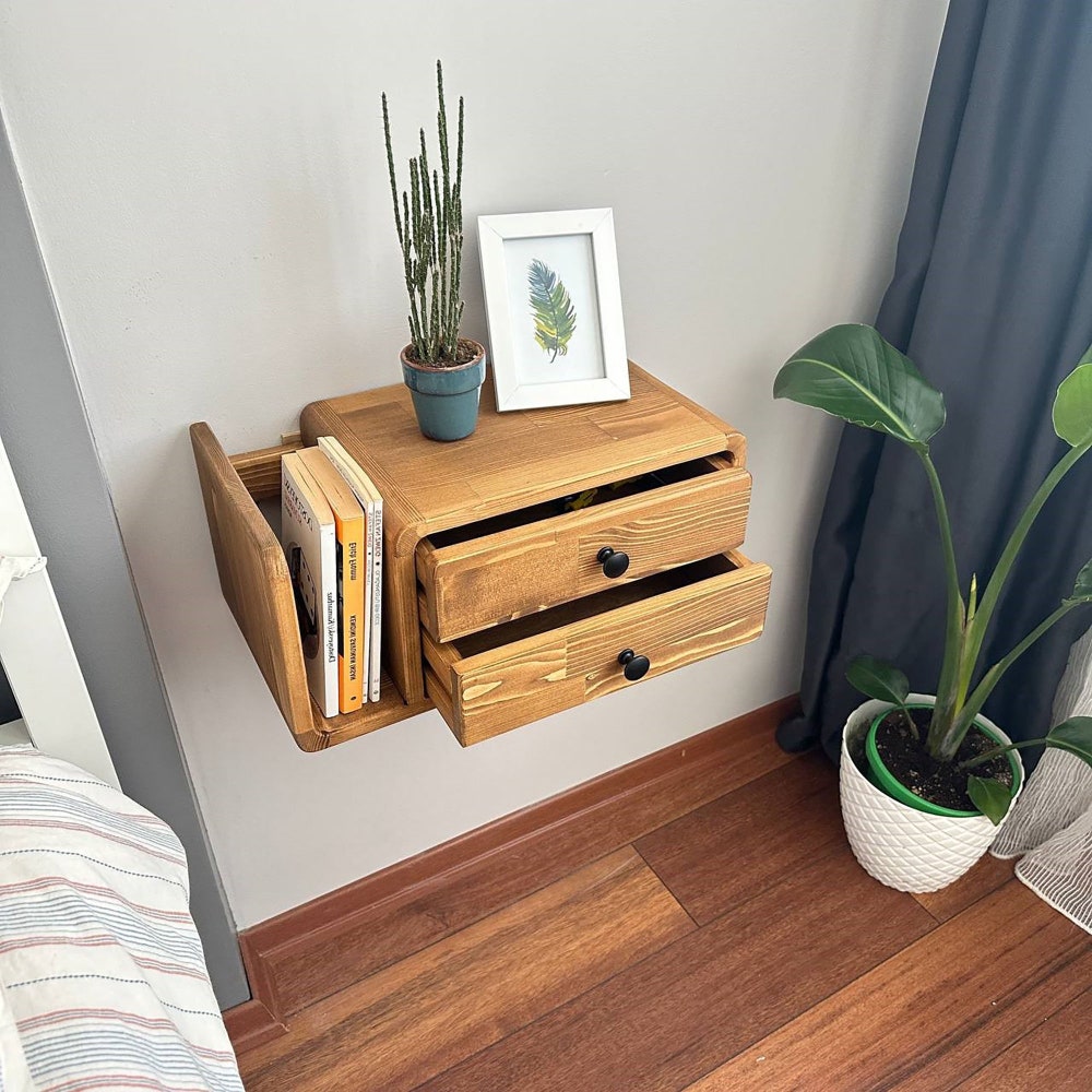 Drawer nightstand,Floating Nightstand,Wall nightstand