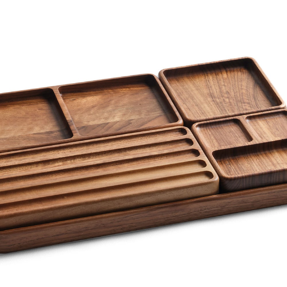 Wood Desk Organizer Set, Wood Organizer for Accessory Storage, Custom & Personalized Organizers