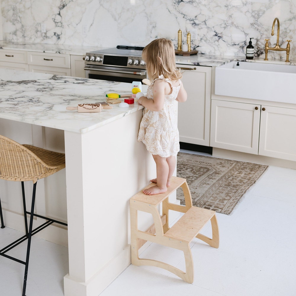 Baby step stool, Chairs for littles, Kids double stool, Potty training, Montessori furniture, Nursery decor, Kids room, Toddler bathroom