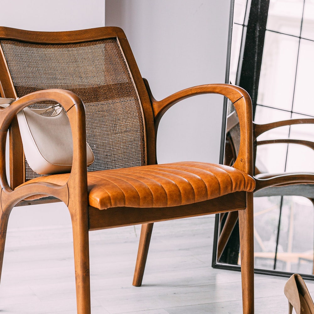 Wooden rattan dining chair, made of hornbeam wood, handmade, special color and fabric options are available.