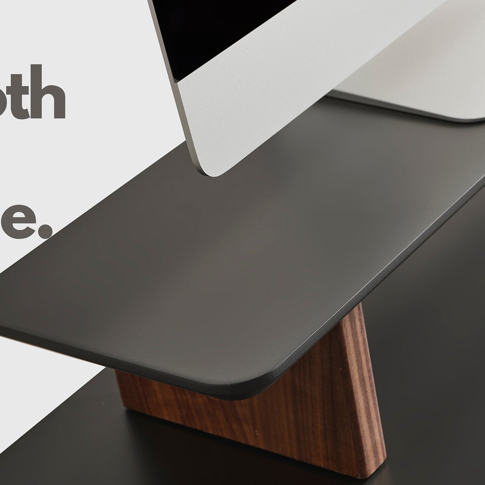 Wooden Monitor Stand, Screen Stand, Custom Size Desk Shelf, 31 Inch Wood Monitor Riser, Laptop Riser, Cream or Anthracite, Personalized Gift