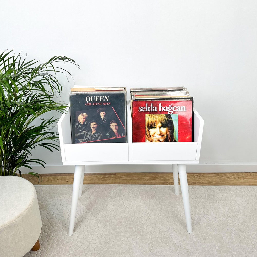 Vinyl Console, Vinyl End Table, Vinyl Display