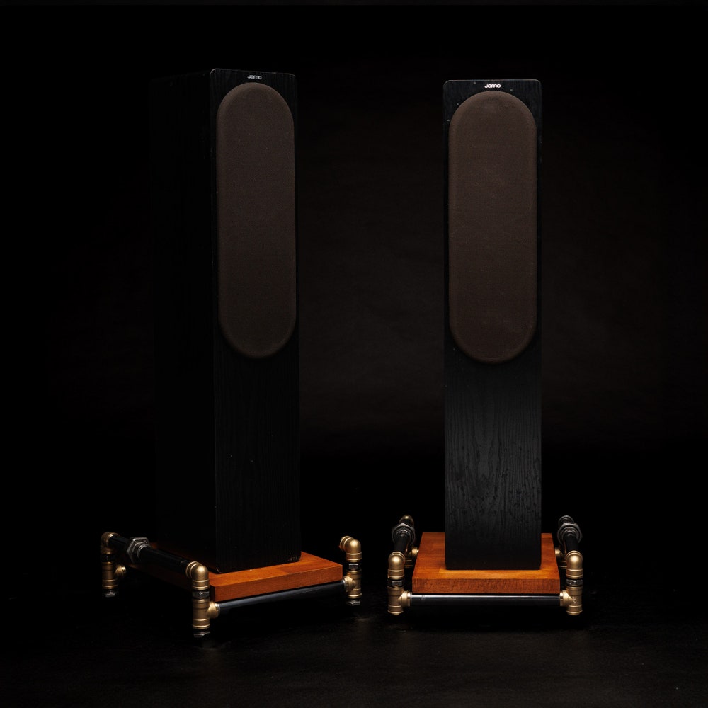 Speakers Stand, Industrial threaded rod stand, vinyl stand, audio rack, Industrial turnable stand