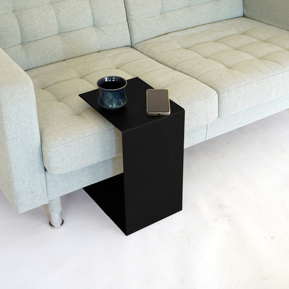Black C Side Table | Metal Coffee Table | C Table | Black Coffee Table
