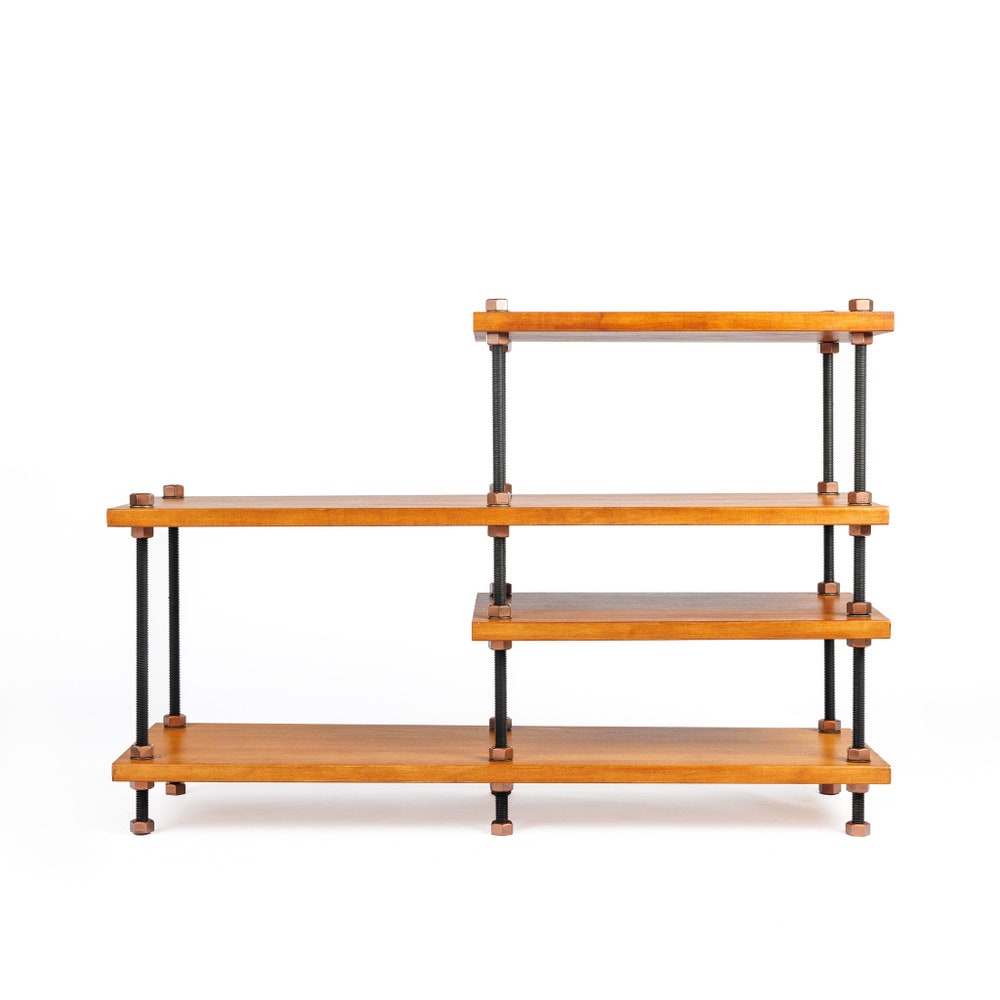 2 in 1 Rack variation,  Turntable Stand, Wood Furniture, Handmade Record Player Stand, Industrial Vinyl Table, Media Hifi TV Unit