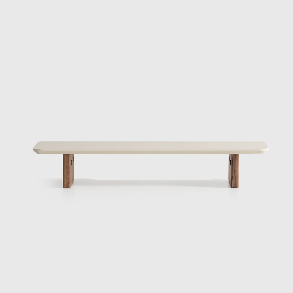 Custom 31 Inch Wooden Monitor Stand, Anthracite or Cream Computer Riser, Personalized Wood Desk Shelf, Minimal Ergonomic Screen Stand