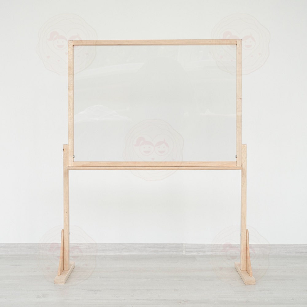 Acrylic Easel, Washable Easel, Wipe Off Easel, Art Display, Wood Easel, Children's Wood Free Standing Art Board