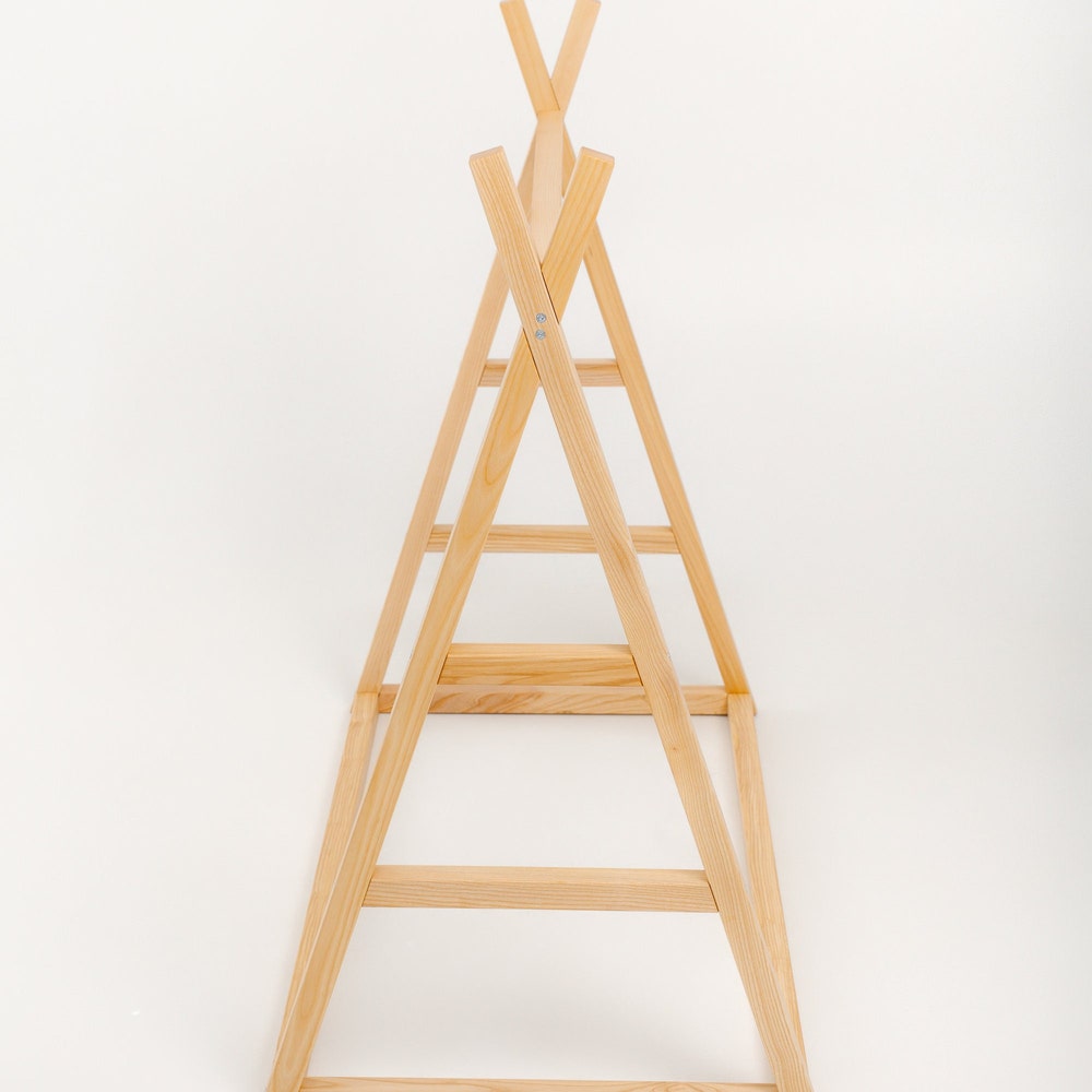 Boho Chic Floor Teepee Bed Frame for Toddler - Playful and Functional Design, Nursery furniture, Montessori shelves, born Baby Wardrobe