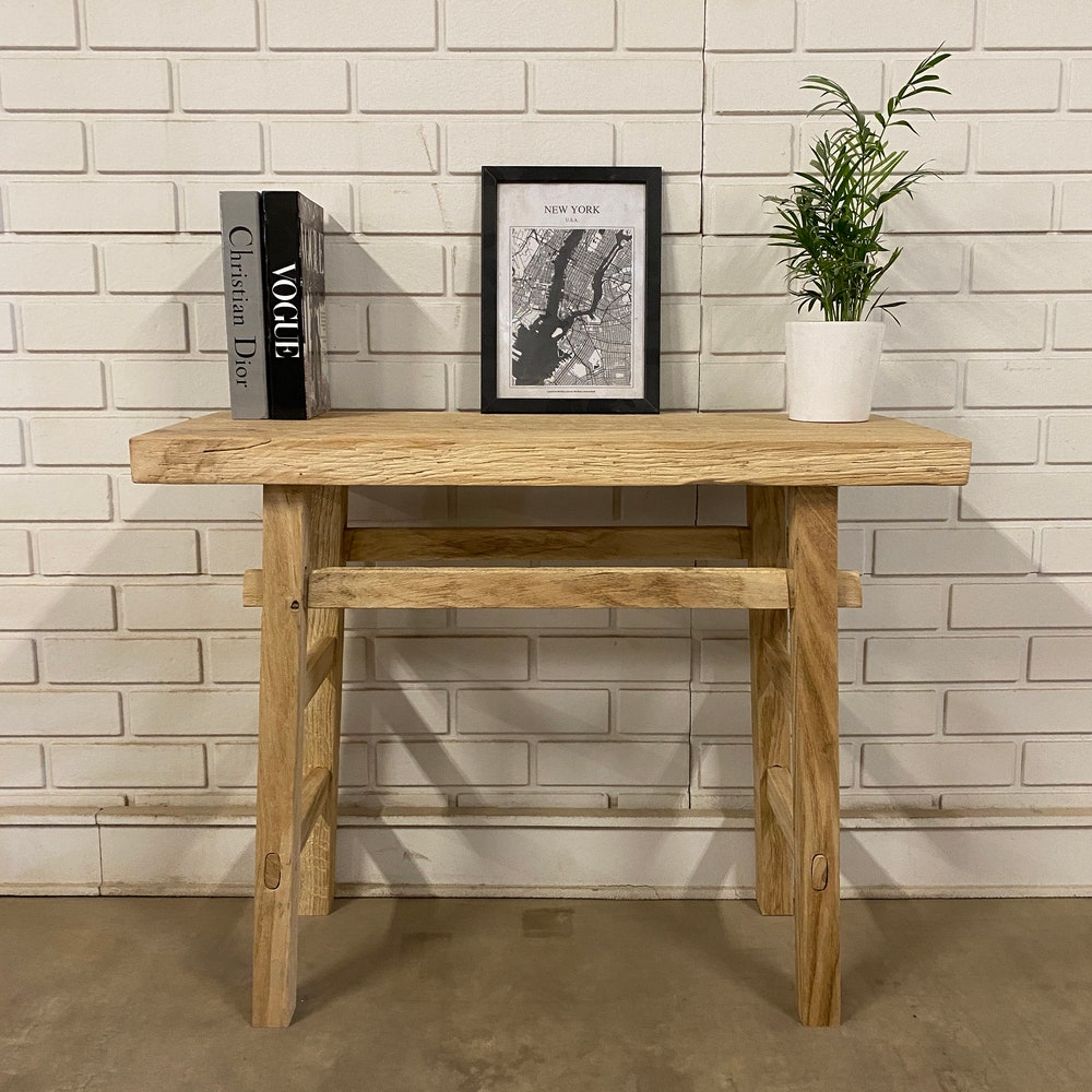 Console Table, Unique Rustic/Reclaimed Wood, Custom Farmhouse Hallway Sofa Entrway Wooden Solid Foyer Dresser Entry Table Gift for Women/Her