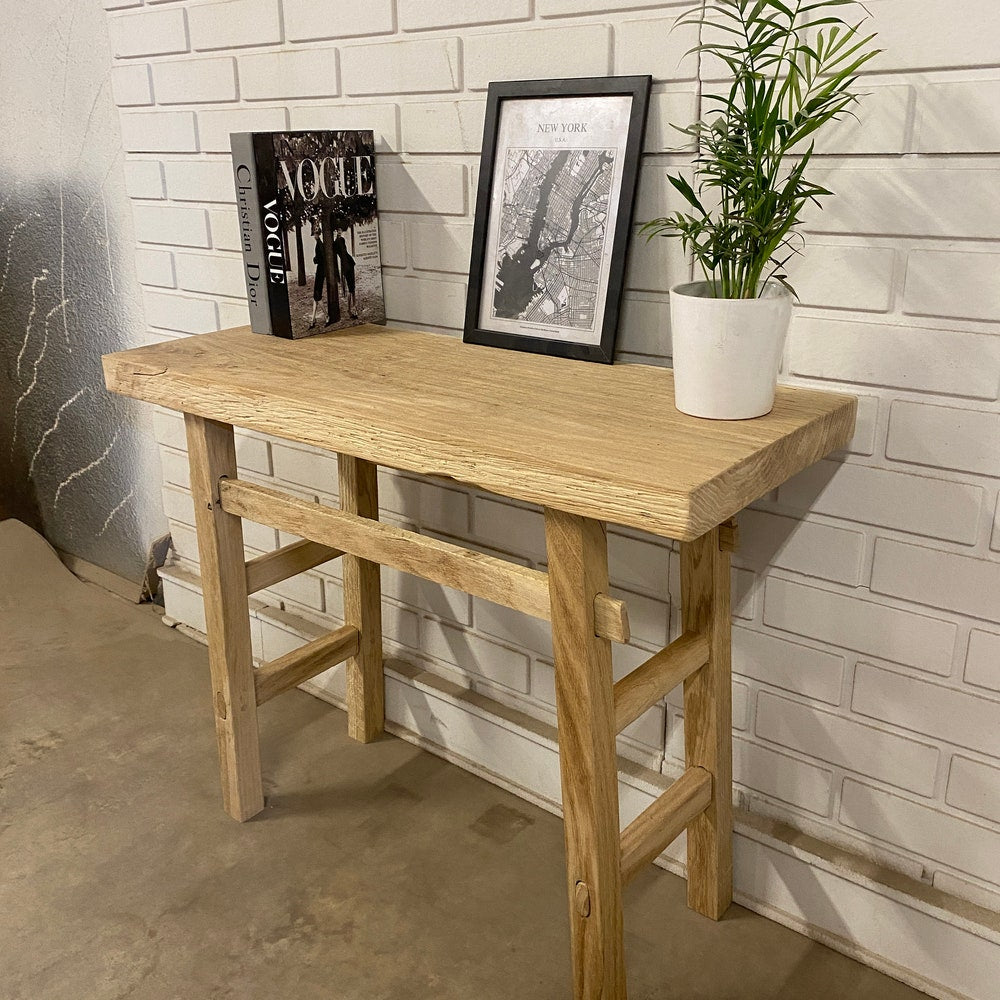 Console Table, Unique Rustic/Reclaimed Wood, Custom Farmhouse Hallway Sofa Entrway Wooden Solid Foyer Dresser Entry Table Gift for Women/Her