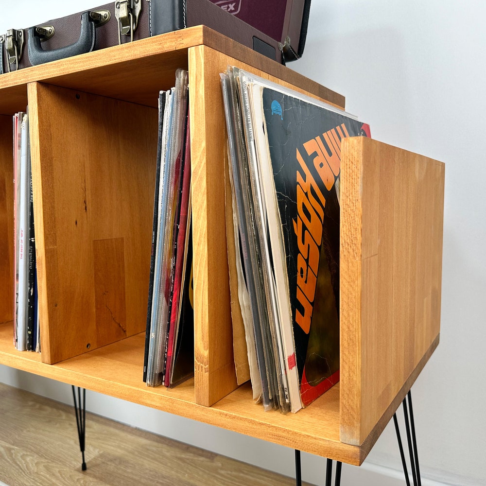 Record Player Stand, Vinyl End Table, Vinyl Console