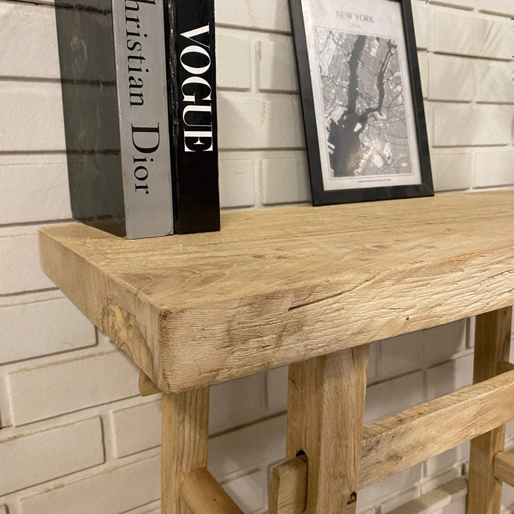 Console Table, Unique Rustic/Reclaimed Wood, Custom Farmhouse Hallway Sofa Entrway Wooden Solid Foyer Dresser Entry Table Gift for Women/Her