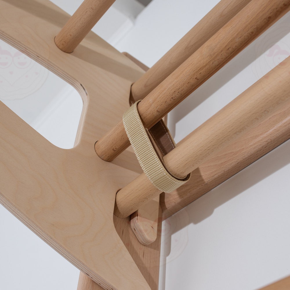 Swedish Ladder with Rope Accessories, Adjustable Climbing Wall, Toddler Climbing Gym, Montessori Play Gym, Montessori Climber