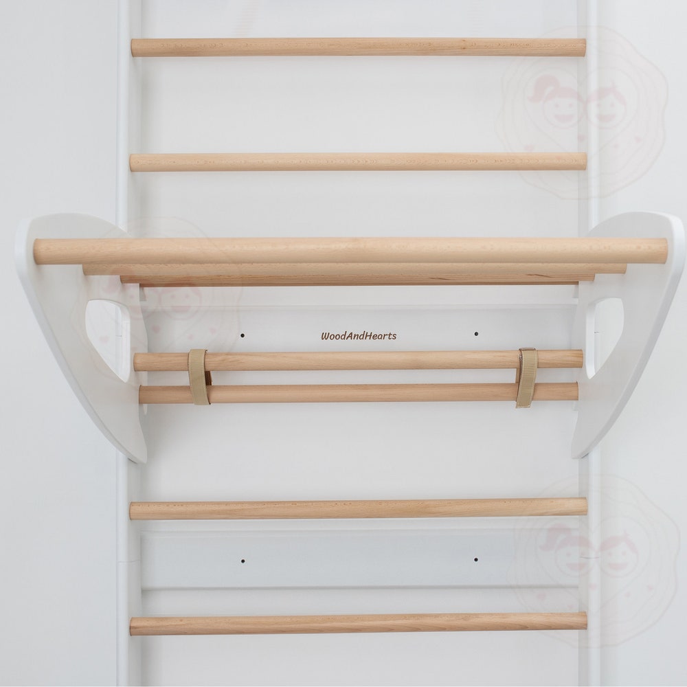 Swedish Ladder with Rope Accessories, Adjustable Climbing Wall, Toddler Climbing Gym, Montessori Play Gym, Montessori Climber