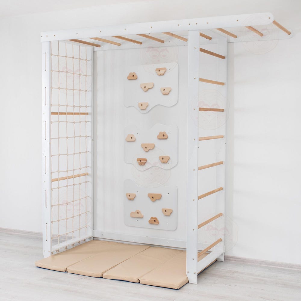 90x90" Swedish Ladder, Montessori Climbing Wall, Climb Board for Kids, Indoor Climbing Wall, Toddler Climbing Gym, Monkey Bars, Indoor Swing