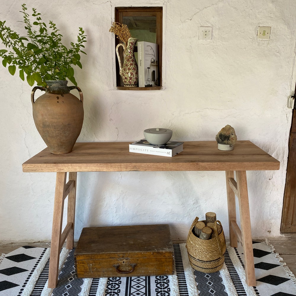 Console Table, Unique Rustic/Reclaimed Wood, Custom Farmhouse Hallway Sofa Entrway Wooden Solid Foyer Dresser Entry Table Gift for Women/Her