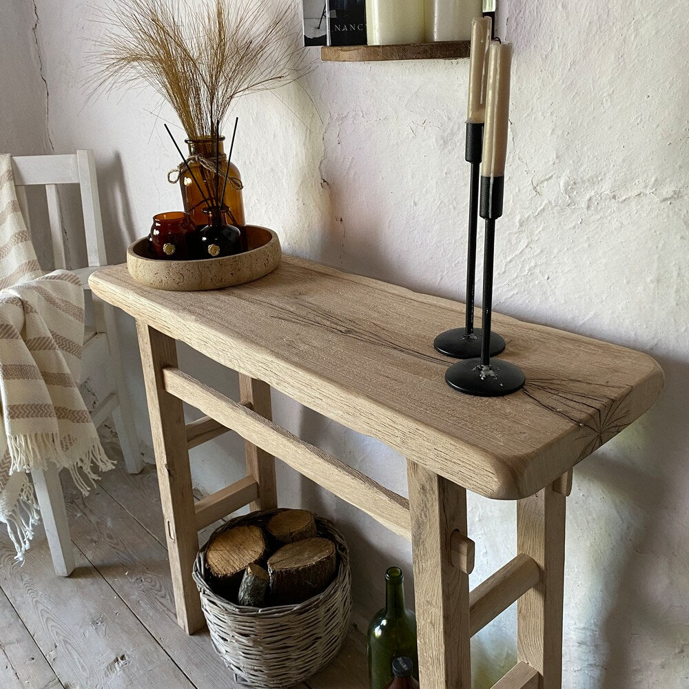 Console Table, Unique Rustic/Reclaimed Wood, Custom Farmhouse Hallway Sofa Entrway Wooden Solid Foyer Dresser Entry Table Gift for Women/Her