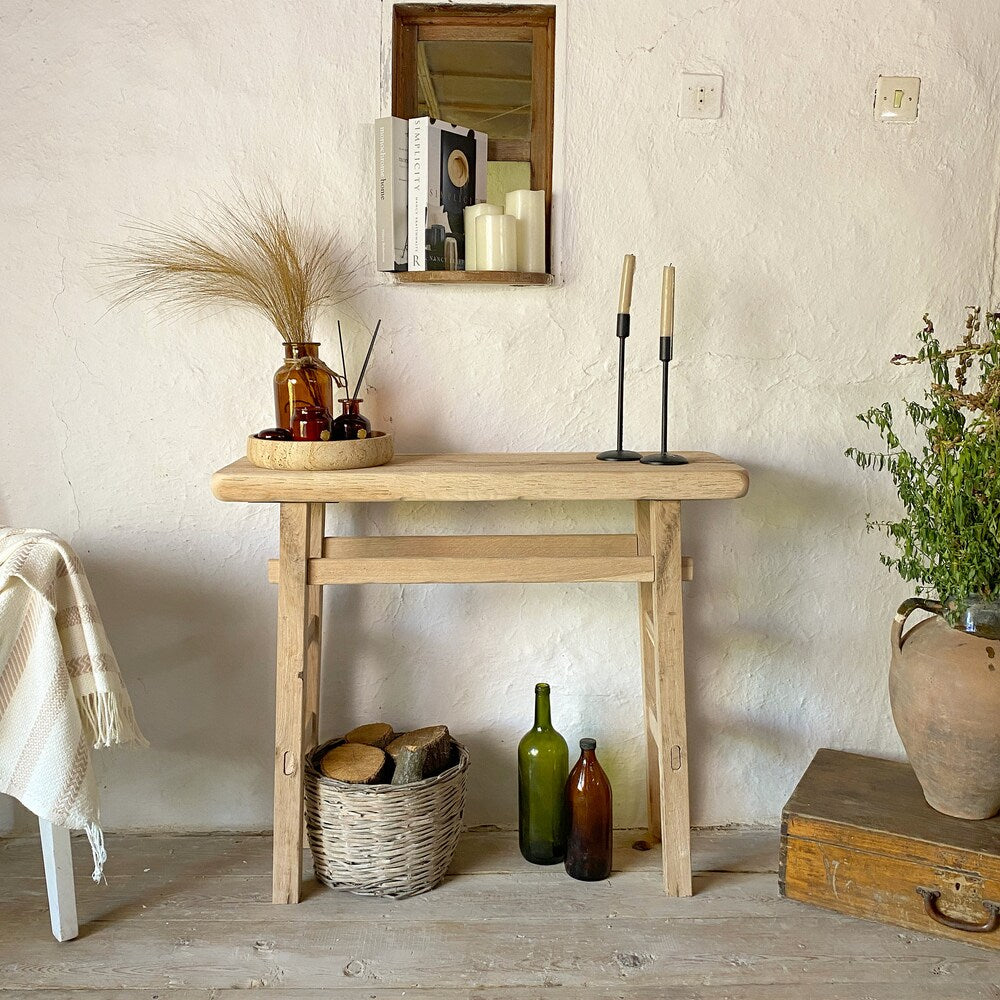Console Table, Unique Rustic/Reclaimed Wood, Custom Farmhouse Hallway Sofa Entrway Wooden Solid Foyer Dresser Entry Table Gift for Women/Her