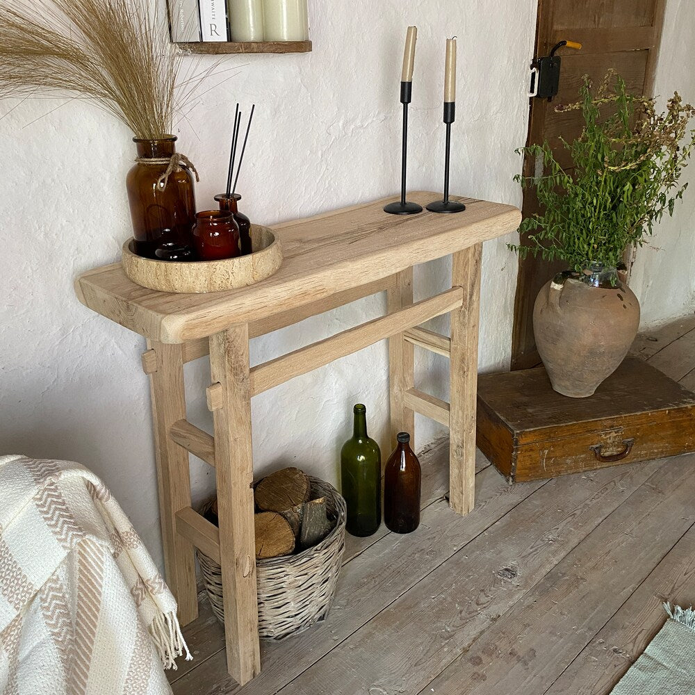 Console Table, Unique Rustic/Reclaimed Wood, Custom Farmhouse Hallway Sofa Entrway Wooden Solid Foyer Dresser Entry Table Gift for Women/Her